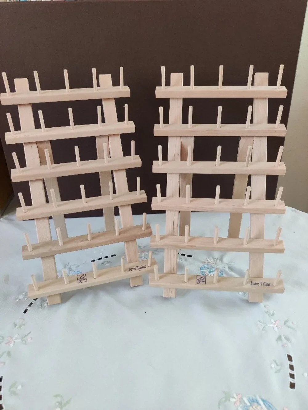 NEW 2-PCS June Tailor Wooden Thread Rack Mini-Sized 30 Spool